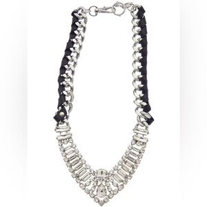New Cabi Elegant Silver and Black Necklace With Rhinestones